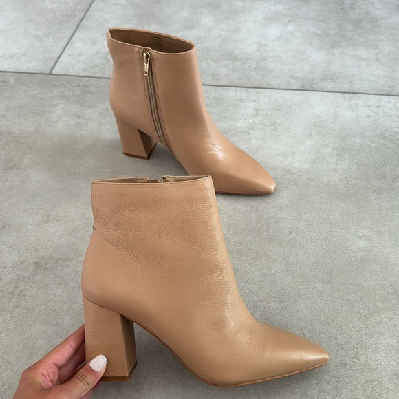 Leather Heeled Ankle Boots - Picture 3 of 5